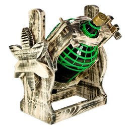 Suporte para Garrafão de Vinho em Madeira Maciça - Rústico - Sistema Serve Fácil - 1