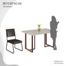 Conjunto Sala de Jantar Mesa 120x90cm Base Lunna Tampo Mdf Laca com Vidro Napoli - 5
