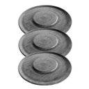 Ver imagem 1 de Kit 3 Pratos de Hambúrguer Porções Redondo Pedra Sabão 26cm