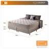 Cama Box King+ Colchão Mola Ensacada Magnético Massageador Cinza - 7