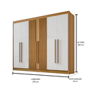 Ver imagem 2 de Guarda Roupa Athos 6 Portas Ripado 100% MDF D`Doro Móveis