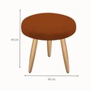 Ver imagem 3 de Kit Poltrona Opala Talita Cadeira Decorativa + Puff Redondo Pés Palito Mercado Dos Móveis:terra Cota