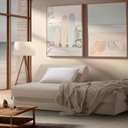 Ver imagem 3 de Sofá Cama Easy 3 lugares 208cm com Baú e tecido Linho Bege 1429