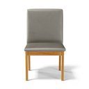 Ver imagem 3 de Cadeira Daniela Madeira Maciça Estofada para Mesa de Jantar Veludo Chumbo 109