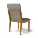 Ver imagem 4 de Cadeira Daniela Madeira Maciça Estofada para Mesa de Jantar Veludo Chumbo 109
