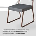 Ver imagem 6 de Conjunto Sala de Jantar Mesa 120x90cm Base Lunna Tampo Mdf Laca com Vidro Napoli