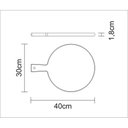 Ver imagem 3 de Fsc Tábua Redonda Tramontina em Madeira Teca com Cabo 40x30 Cm Tramontina