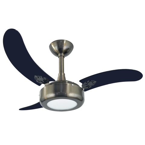 Ventilador de Teto Infinity Lux LED 6000K Fumê 3 Pás MDF Pto 110V+Controle 2008