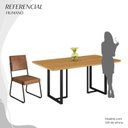 Ver imagem 5 de Conjunto Sala de Jantar Mesa 160x90cm Base Lunna Tampo MDF Napoli Preto/Marrom