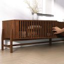 Ver mais imagens de Rack para Sala 85 Polegadas Madeira Maciça 220 cm Minimalista Cor Imbuia Adamo Idimex