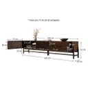 Ver imagem 4 de Rack para Sala 85 Polegadas Madeira Maciça 220 cm Minimalista Cor Imbuia Adamo Idimex