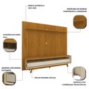 Ver imagem 5 de Rack com Painel Ripado para Tv até 90 Polegadas 3 Gavetas com Pés Requinte/nobre Clean 100% MDF