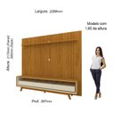 Ver imagem 4 de Rack com Painel Ripado para Tv até 90 Polegadas 3 Gavetas com Pés Requinte/nobre Clean 100% MDF