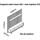 Ver imagem 3 de Rack com Painel Ripado para Tv até 90 Polegadas 3 Gavetas com Pés Requinte/nobre Clean 100% MDF