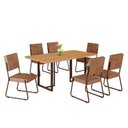Ver imagem 2 de Conjunto Sala de Jantar Mesa 160x90cm Base Lunna Tampo MDF Napoli Marrom