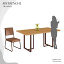 Ver imagem 5 de Conjunto Sala de Jantar Mesa 160x90cm Base Lunna Tampo MDF Napoli Marrom