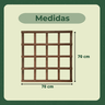 1 Treliça 70x70 + 2 Cachepô 36x18 Jardim Vertical Eucalipto - 4