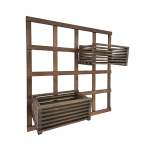 1 Treliça 70x70 + 2 Cachepô 36x18 Jardim Vertical Eucalipto