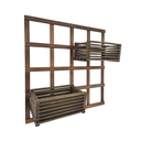 Ver imagem 1 de 1 Treliça 70x70 + 2 Cachepô 36x18 Jardim Vertical Eucalipto