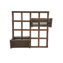 1 Treliça 70x70 + 2 Cachepô 36x18 Jardim Vertical Eucalipto - 2
