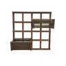 1 Treliça 70x70 + 2 Cachepô 36x18 Jardim Vertical Eucalipto - 2