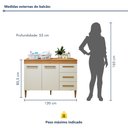 Ver imagem 3 de Lavanderia Modulada Balcão 2 Portas 3 Gavetas Petrópolis