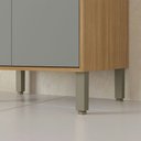 Ver imagem 6 de Cristaleira Colors 4 Portas 100% Mdf com Vidro Freijó/moss - Kits Paraná