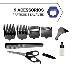 Cortador de Cabelos Philco com 9 Acessorios e 4 Pentes 220v - 3