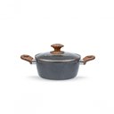 Ver imagem 2 de Jogo de Panelas Brinox Antiaderente Ceramic Life 6 Peças Marble Wood com Indução Cinza Escuro