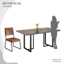 Ver imagem 5 de Conjunto Sala de Jantar Mesa 160x90cm Base Lunna Tampo MDF Laca com Vidro Napoli Preto/Marrom