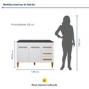 Ver imagem 3 de Lavanderia Modulada Balcão 2 Portas 3 Gavetas Petrópolis