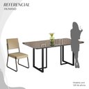 Ver imagem 5 de Conjunto Sala de Jantar Mesa 160x90cm Base Lunna Tampo MDF Laca com Vidro Napoli Preto/Creme