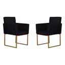Ver imagem 1 de Conjunto 02 Poltronas para Recepção e Sala Klara Suede Preto