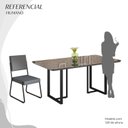 Ver imagem 5 de Conjunto Sala de Jantar Mesa 160x90cm Base Lunna Tampo MDF Laca com Vidro Napoli Preto/Grafite