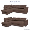 Ver imagem 4 de Sofá de Canto Retrátil Chaise Lado Esquerdo 4 Lugares Nest CabeCasa MadeiraOriginals Marrom