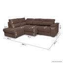 Ver imagem 3 de Sofá de Canto Retrátil Chaise Lado Esquerdo 4 Lugares Nest CabeCasa MadeiraOriginals Marrom