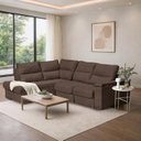 Ver imagem 1 de Sofá de Canto Retrátil Chaise Lado Esquerdo 4 Lugares Nest CabeCasa MadeiraOriginals Marrom