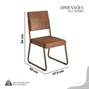 Ver imagem 4 de Conjunto Sala de Jantar Mesa 160x90cm Base Lunna Tampo MDF Laca com Vidro Napoli Marrom