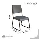 Ver imagem 4 de Conjunto Sala de Jantar Mesa 160x90cm Base Lunna Tampo Mdf Laca com Vidro Napoli