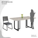 Ver imagem 5 de Conjunto Sala de Jantar Mesa 160x90cm Base Lunna Tampo Mdf Laca com Vidro Napoli