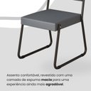 Ver imagem 6 de Conjunto Sala de Jantar Mesa 160x90cm Base Lunna Tampo Mdf Laca com Vidro Napoli