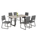 Ver imagem 2 de Conjunto Sala de Jantar Mesa 160x90cm Base Lunna Tampo Mdf Laca com Vidro Napoli
