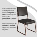 Ver imagem 7 de Conjunto Sala de Jantar Mesa 160x90cm Base Lunna Tampo Mdf Laca com Vidro Napoli