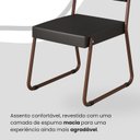 Ver imagem 6 de Conjunto Sala de Jantar Mesa 160x90cm Base Lunna Tampo Mdf Laca com Vidro Napoli