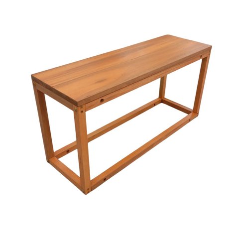 Banco Modular Neonx Eucalipto 90x30x45cm Tampa Fechada com Pintura:Osmocolor Canela Semi Tran