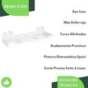 Ver imagem 4 de Porta Shampoo com Ventosa Suporte Banheiro Branco Elg