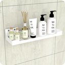 Ver imagem 1 de Porta Shampoo com Ventosa Suporte Banheiro Branco Elg