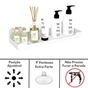 Ver imagem 3 de Porta Shampoo com Ventosa Suporte Banheiro Branco Elg