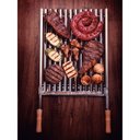 Ver imagem 2 de Grelha Tramontina Churrasco Em Aço Inox Com Cabo De Madeira Natural 50x41 Cm Tramontina