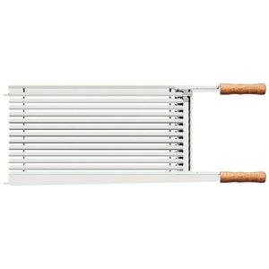 Grelha Tramontina Churrasco Em Aço Inox Com Cabo De Madeira Natural 50x41 Cm Tramontina